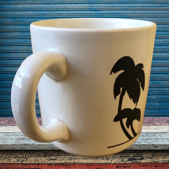 Vintage Coffee Mug CALIFORNIA Artist Signed Palm Trees Made in England - Picture 5 of 10